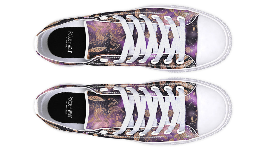 Galactic Bloom Low Tops - Classic Premium Canvas Shoes with Comfortable and Durable Soles