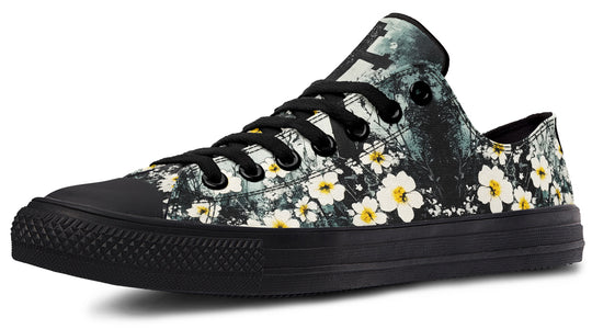 Mourning Petals Low Tops - Classic Premium Canvas Shoes with Comfortable and Durable Soles