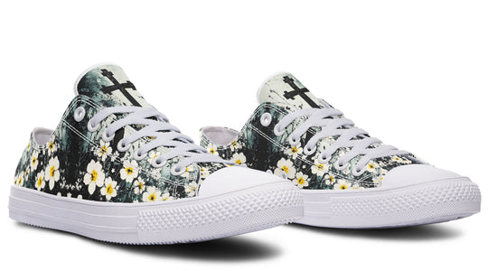 Mourning Petals Low Tops - Classic Premium Canvas Shoes with Comfortable and Durable Soles