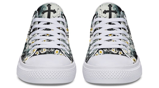 Mourning Petals Low Tops - Classic Premium Canvas Shoes with Comfortable and Durable Soles