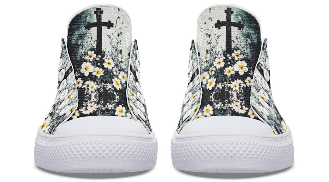 Mourning Petals Low Tops - Classic Premium Canvas Shoes with Comfortable and Durable Soles