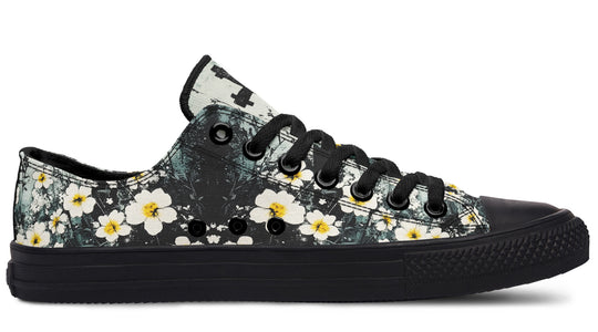 Mourning Petals Low Tops - Classic Premium Canvas Shoes with Comfortable and Durable Soles