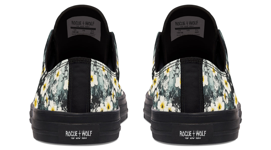 Mourning Petals Low Tops - Classic Premium Canvas Shoes with Comfortable and Durable Soles