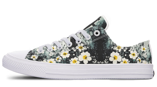 Mourning Petals Low Tops - Classic Premium Canvas Shoes with Comfortable and Durable Soles