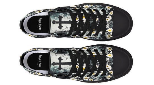 Mourning Petals Low Tops - Classic Premium Canvas Shoes with Comfortable and Durable Soles