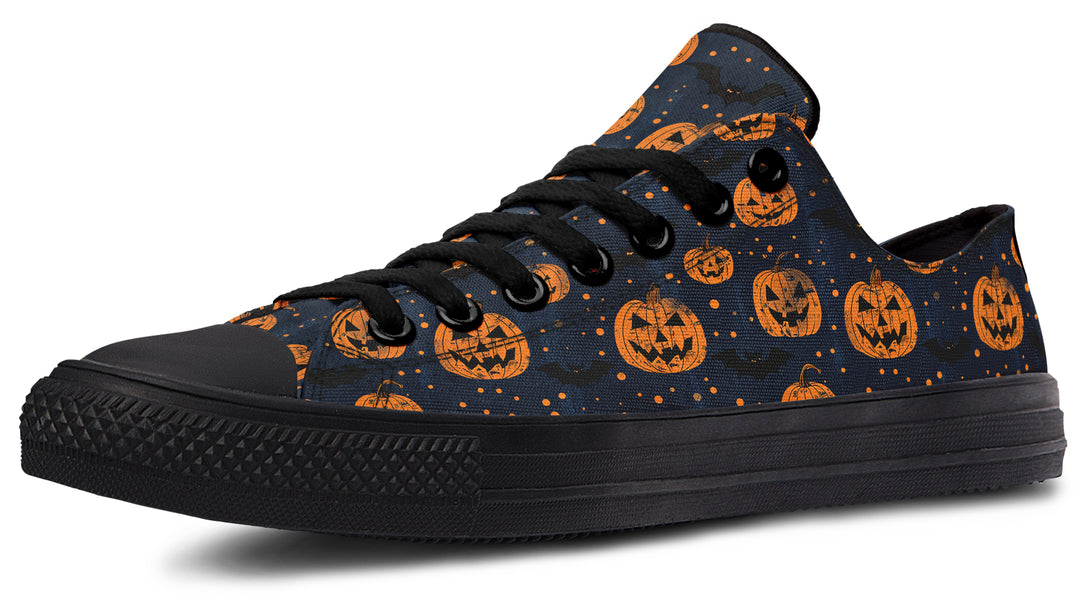 Pumpkin Party Low Tops - Classic Premium Canvas Shoes with Comfortable and Durable Soles