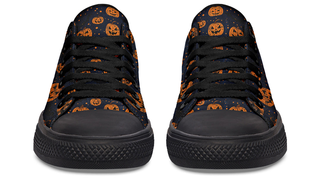 Pumpkin Party Low Tops - Classic Premium Canvas Shoes with Comfortable and Durable Soles