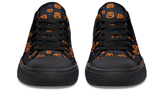 Pumpkin Party Low Tops - Classic Premium Canvas Shoes with Comfortable and Durable Soles