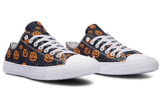 Pumpkin Party Low Tops - Classic Premium Canvas Shoes with Comfortable and Durable Soles