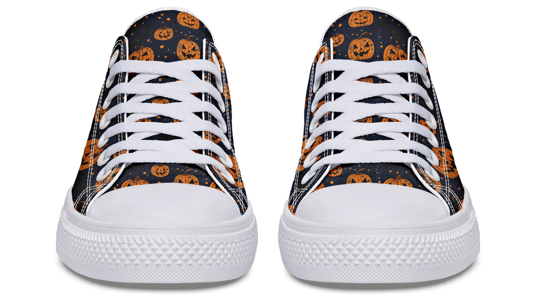 Pumpkin Party Low Tops - Classic Premium Canvas Shoes with Comfortable and Durable Soles