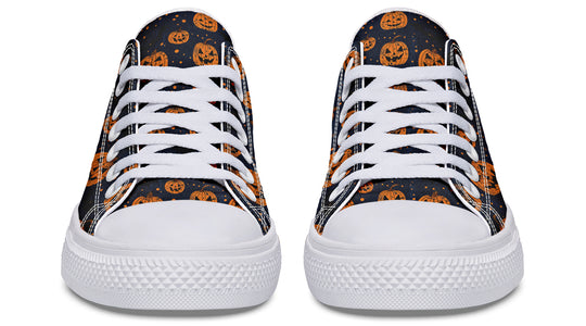 Pumpkin Party Low Tops - Classic Premium Canvas Shoes with Comfortable and Durable Soles