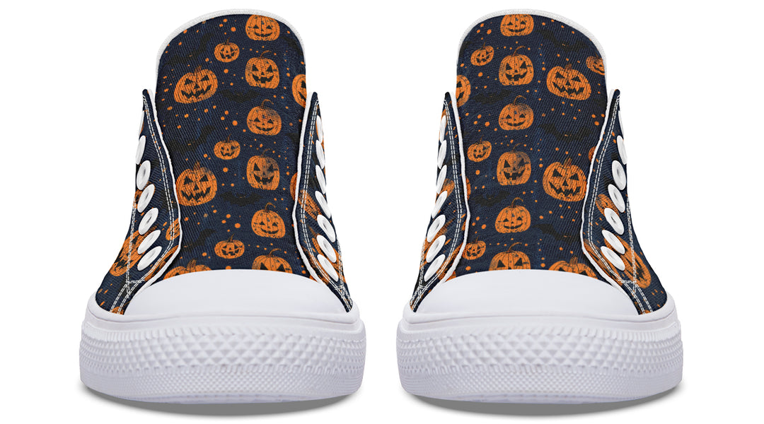 Pumpkin Party Low Tops - Classic Premium Canvas Shoes with Comfortable and Durable Soles