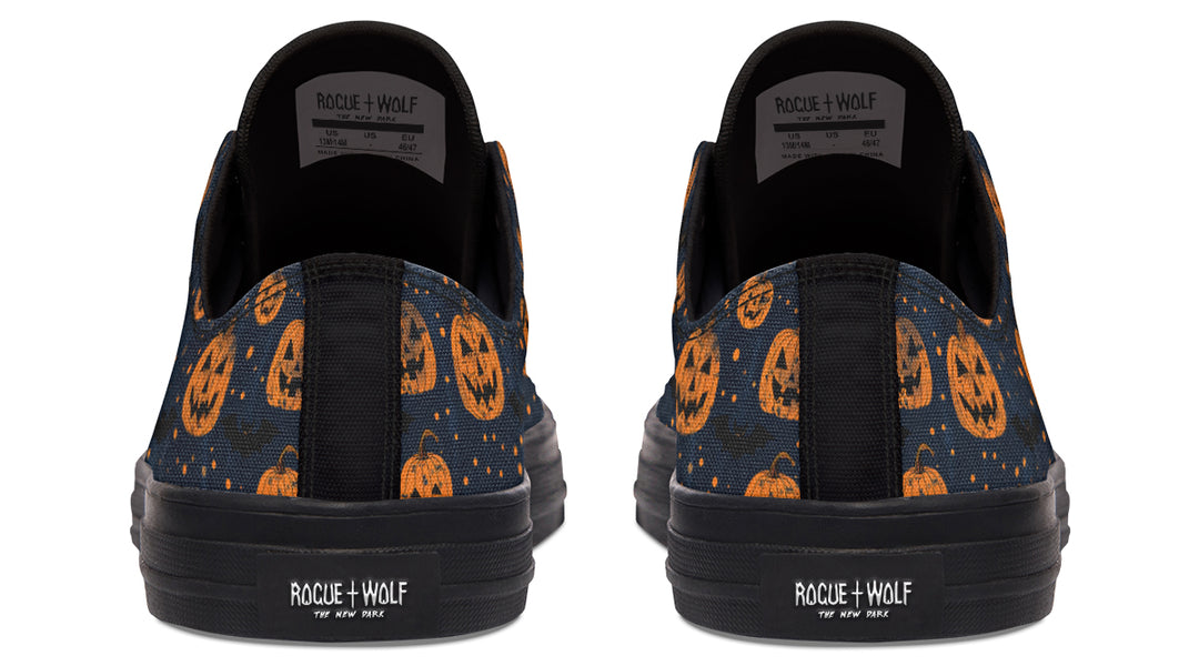 Pumpkin Party Low Tops - Classic Premium Canvas Shoes with Comfortable and Durable Soles