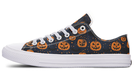 Pumpkin Party Low Tops - Classic Premium Canvas Shoes with Comfortable and Durable Soles