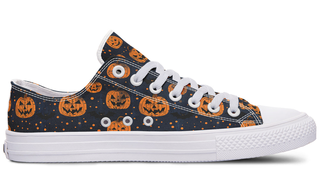 Pumpkin Party Low Tops - Classic Premium Canvas Shoes with Comfortable and Durable Soles