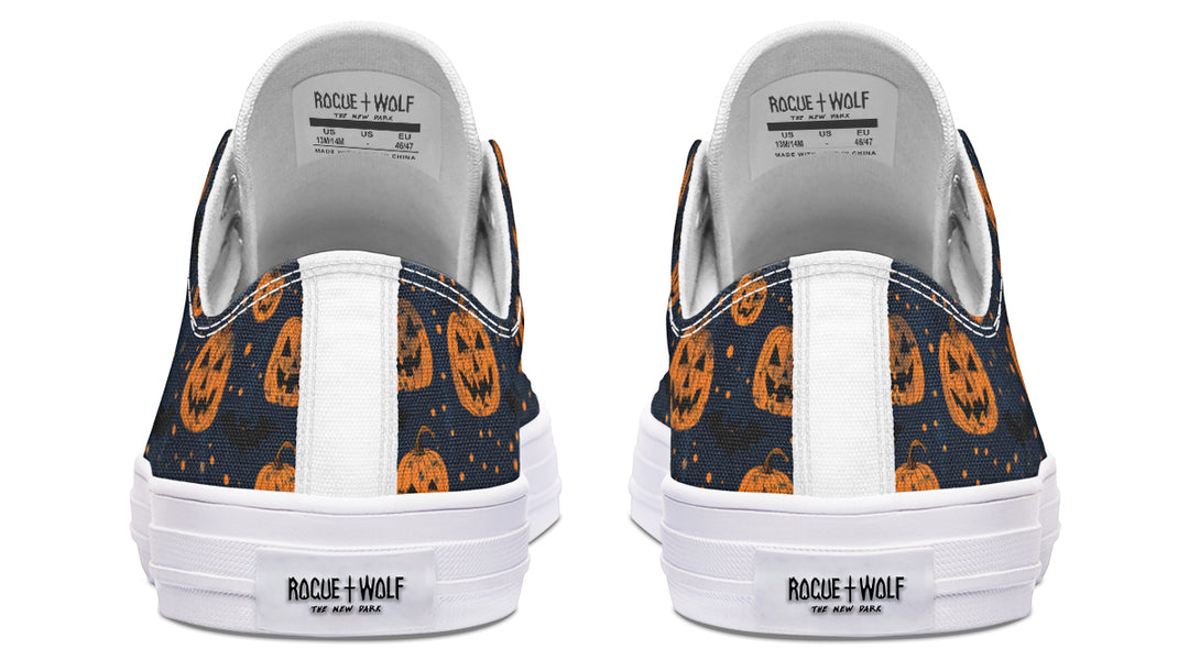 Pumpkin Party Low Tops - Classic Premium Canvas Shoes with Comfortable and Durable Soles