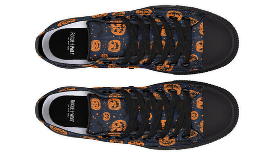 Pumpkin Party Low Tops - Classic Premium Canvas Shoes with Comfortable and Durable Soles