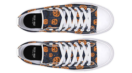 Pumpkin Party Low Tops - Classic Premium Canvas Shoes with Comfortable and Durable Soles