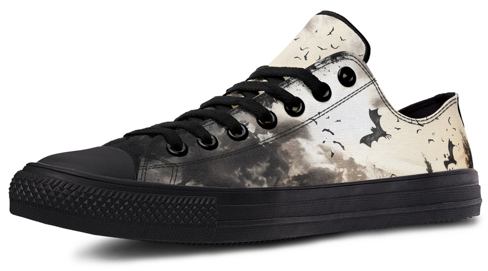 Vampire Mansion Low Tops - Classic Premium Canvas Shoes with Comfortable and Durable Soles