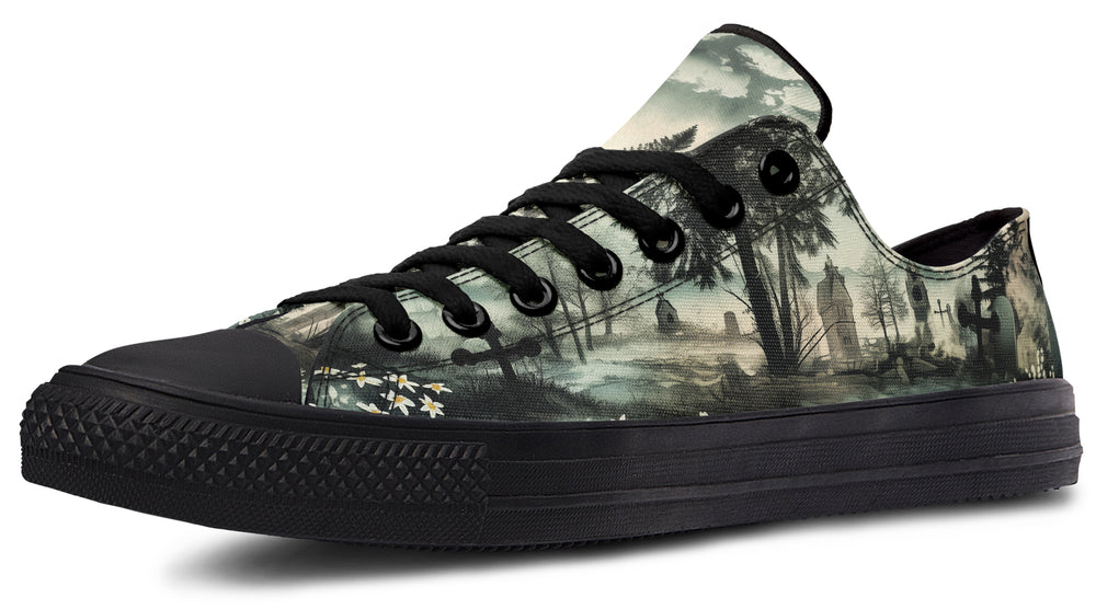 Whispers in the Fog Low Tops - Classic Premium Canvas Shoes with Comfortable and Durable Soles