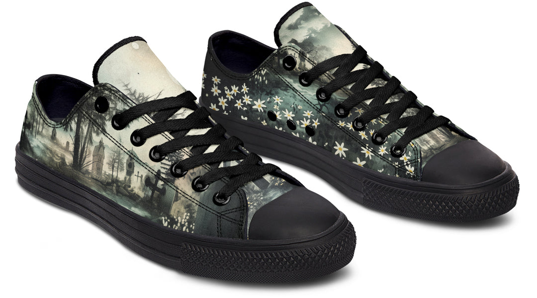 Whispers in the Fog Low Tops - Classic Premium Canvas Shoes with Comfortable and Durable Soles