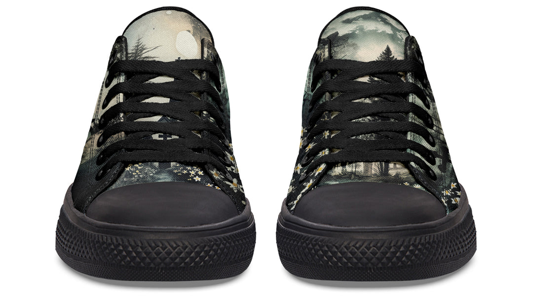 Whispers in the Fog Low Tops - Classic Premium Canvas Shoes with Comfortable and Durable Soles