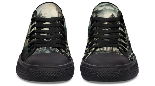 Whispers in the Fog Low Tops - Classic Premium Canvas Shoes with Comfortable and Durable Soles