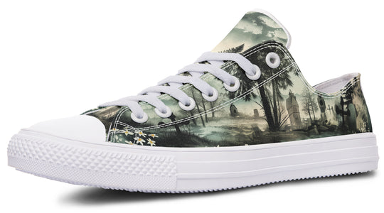 Whispers in the Fog Low Tops - Classic Premium Canvas Shoes with Comfortable and Durable Soles