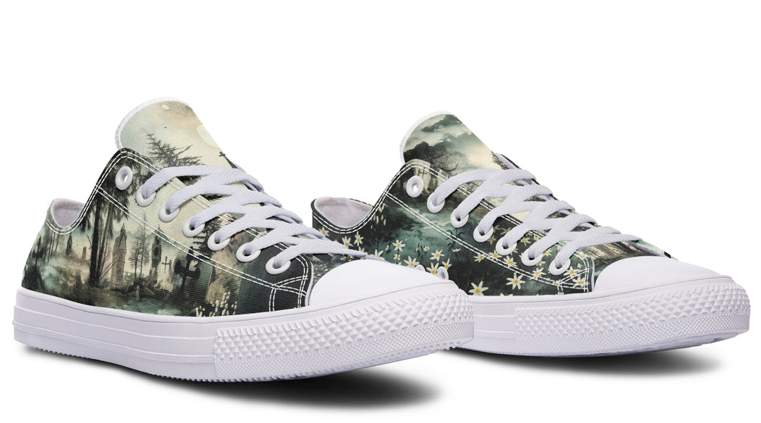 Whispers in the Fog Low Tops - Classic Premium Canvas Shoes with Comfortable and Durable Soles