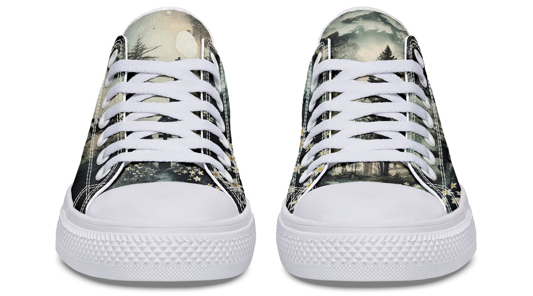 Whispers in the Fog Low Tops - Classic Premium Canvas Shoes with Comfortable and Durable Soles