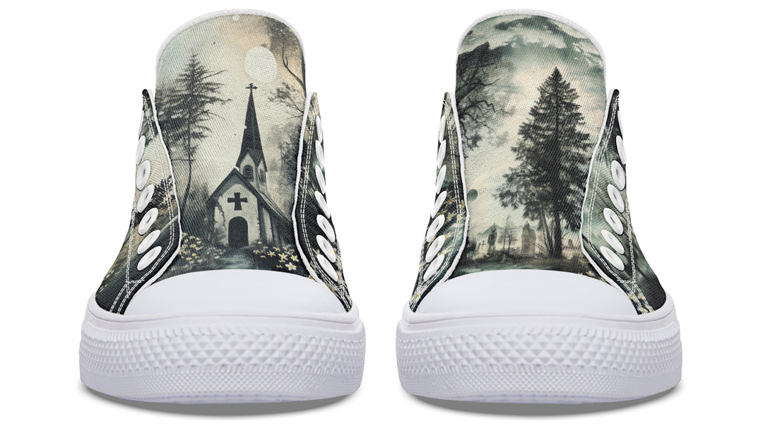 Whispers in the Fog Low Tops - Classic Premium Canvas Shoes with Comfortable and Durable Soles