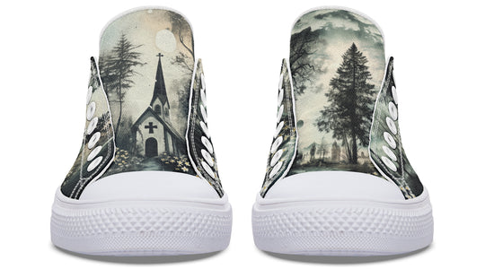 Whispers in the Fog Low Tops - Classic Premium Canvas Shoes with Comfortable and Durable Soles