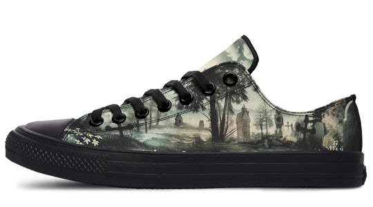 Whispers in the Fog Low Tops - Classic Premium Canvas Shoes with Comfortable and Durable Soles