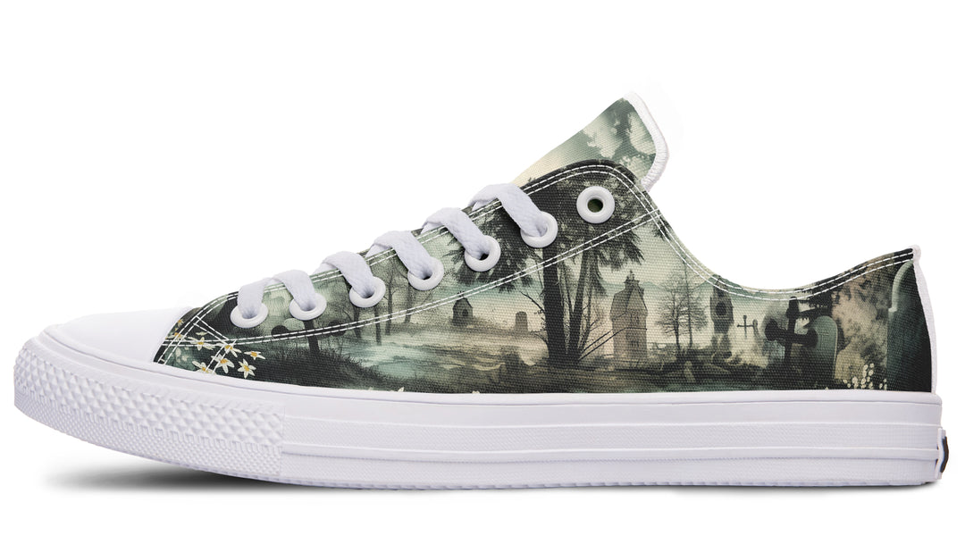 Whispers in the Fog Low Tops - Classic Premium Canvas Shoes with Comfortable and Durable Soles