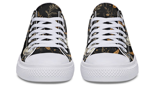 Moonlit Botanica Low Tops - Classic Premium Canvas Shoes with Comfortable and Durable Soles