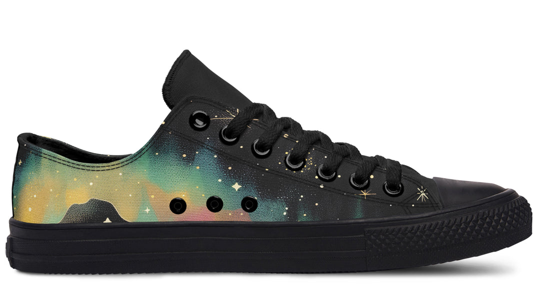 Northern Lights Low Tops - Classic Premium Canvas Shoes with Comfortable and Durable Soles