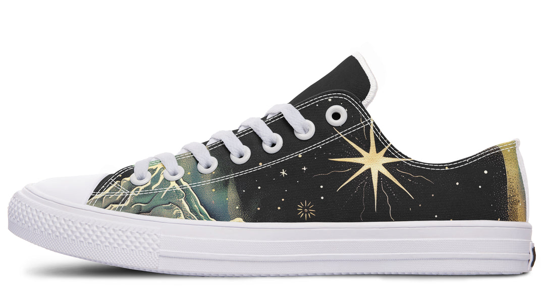 Northern Lights Low Tops - Classic Premium Canvas Shoes with Comfortable and Durable Soles