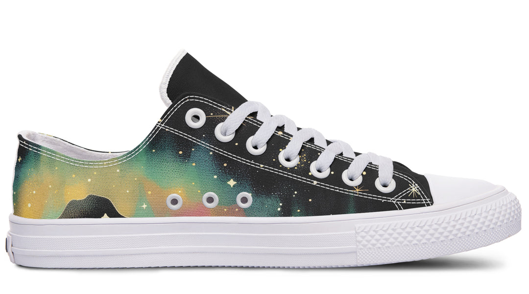 Northern Lights Low Tops - Classic Premium Canvas Shoes with Comfortable and Durable Soles