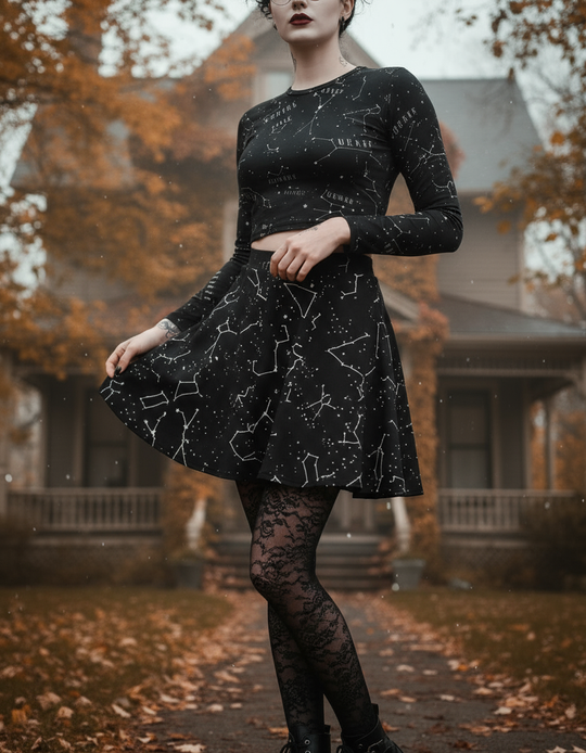 Midnight Atlas Skater Skirt