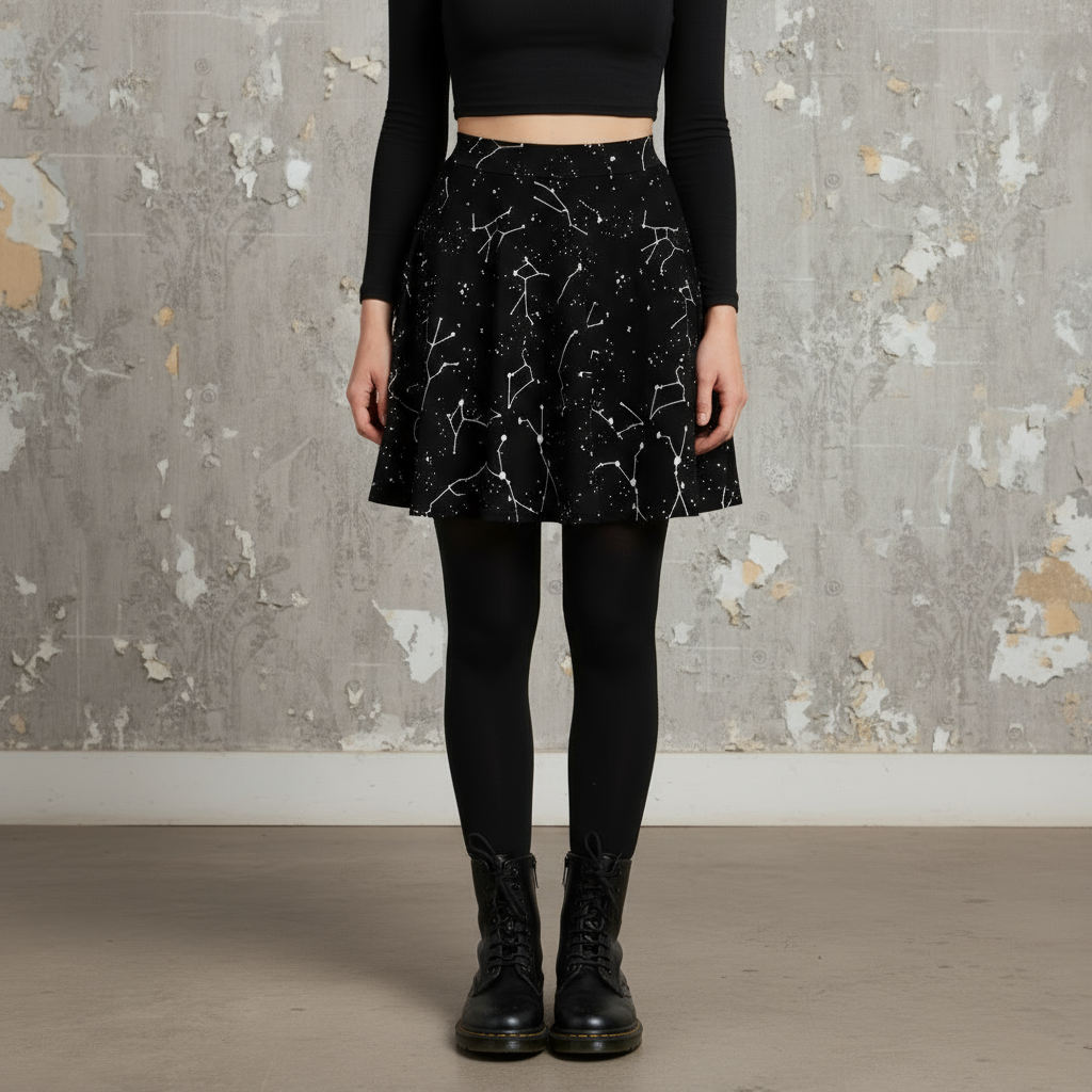 Midnight Atlas Skater Skirt