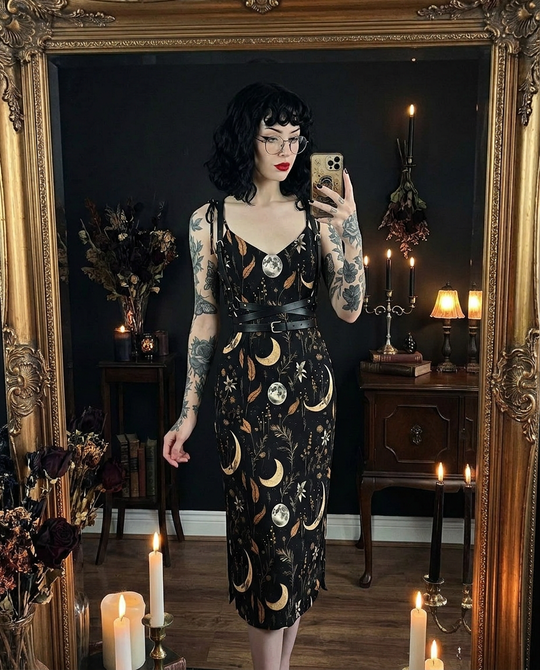 Moonlit Botanica Slip Dress