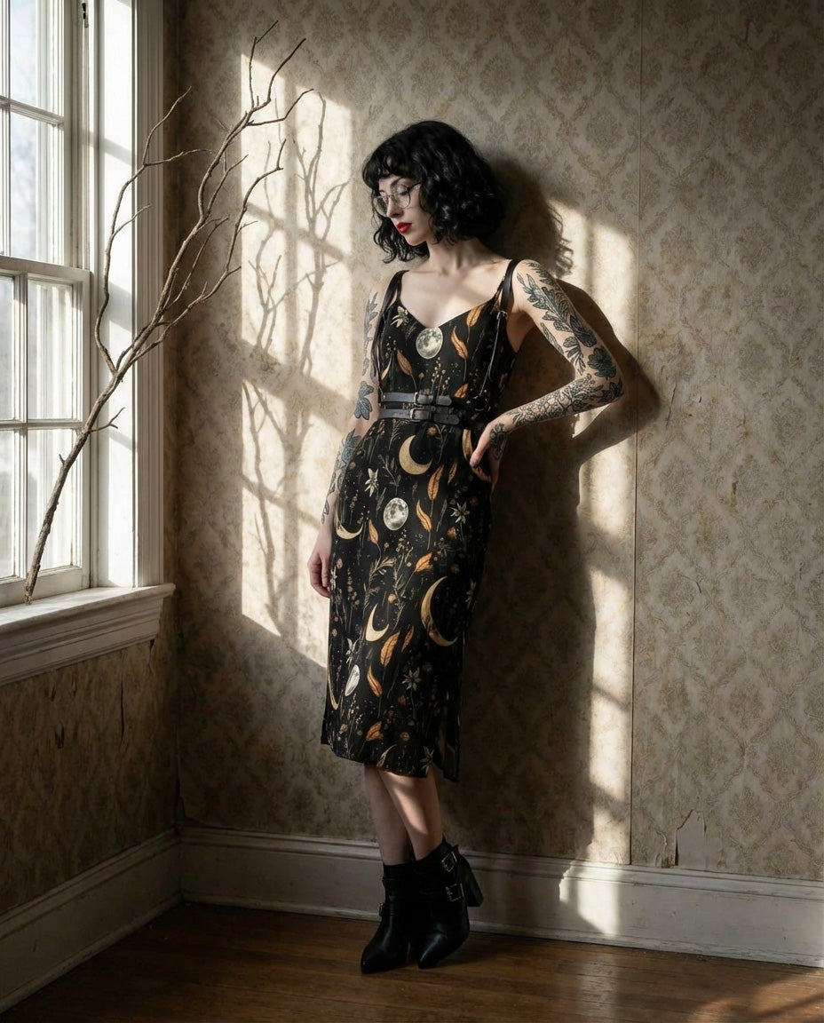 Moonlit Botanica Slip Dress