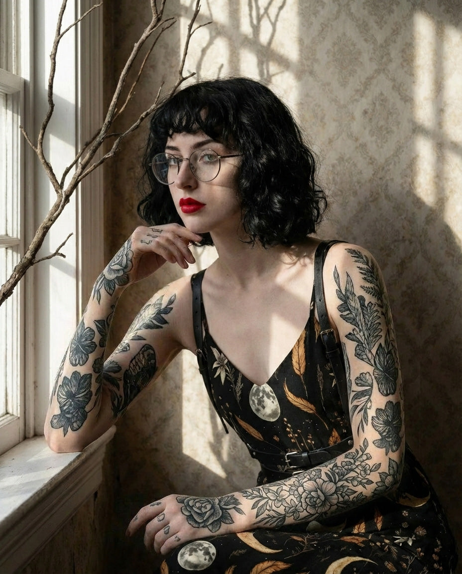 Moonlit Botanica Slip Dress