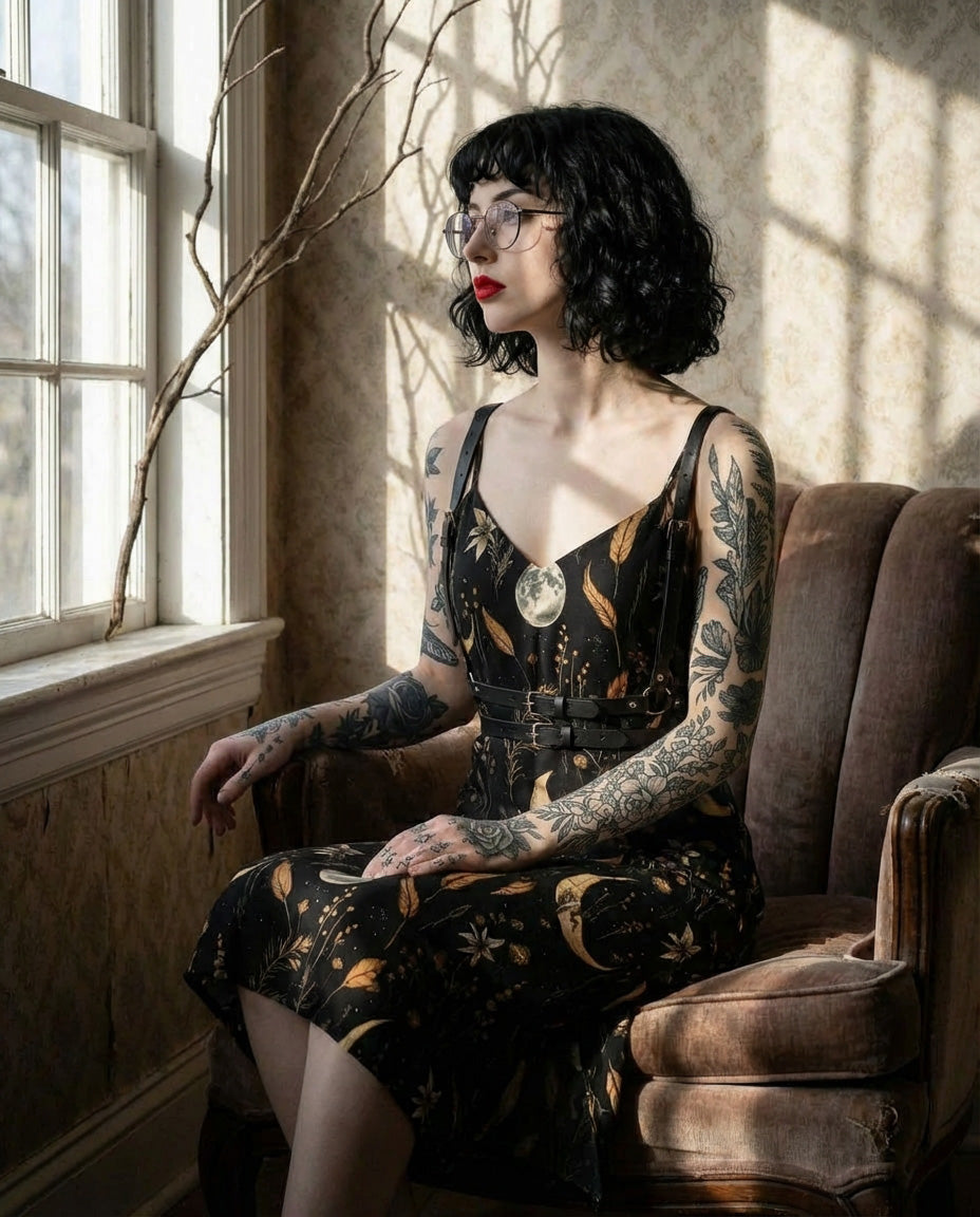 Moonlit Botanica Slip Dress