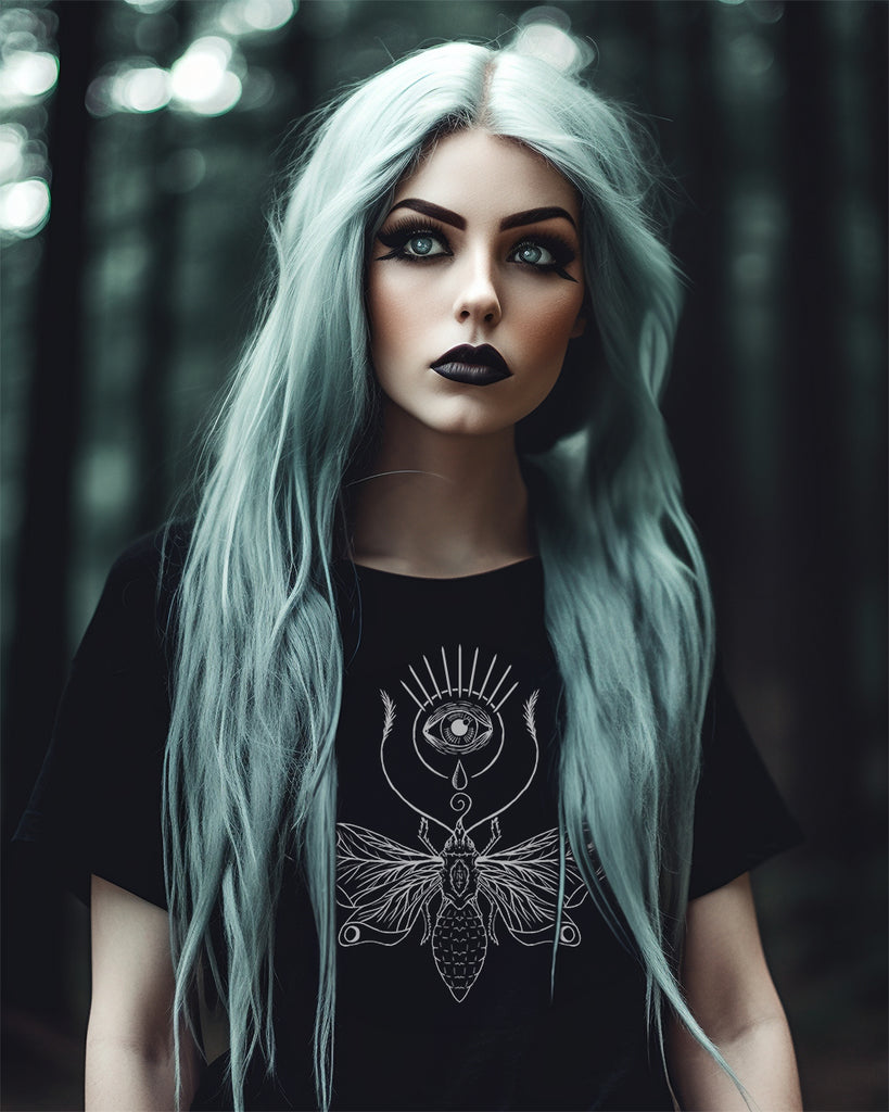 Sacred Moth Tee Unisex Vegan Tee Grunge Aesthetic T Shirt Dark Acade Rogue Wolf