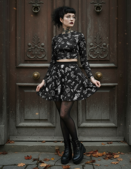 Nightshade Long Sleeve Crop Top