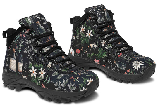 Apothecary Haven Outdoor Boots - Water Resistant Vegan Leather Trekking Shoes with Durable Soles