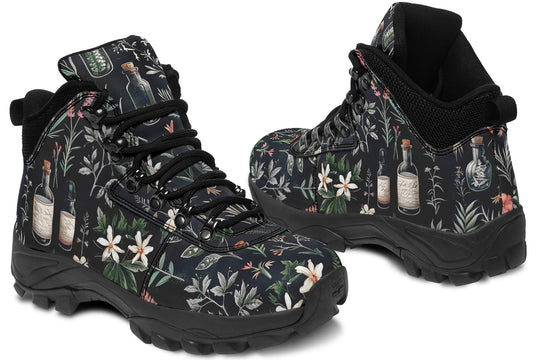 Apothecary Haven Outdoor Boots - Water Resistant Vegan Leather Trekking Shoes with Durable Soles