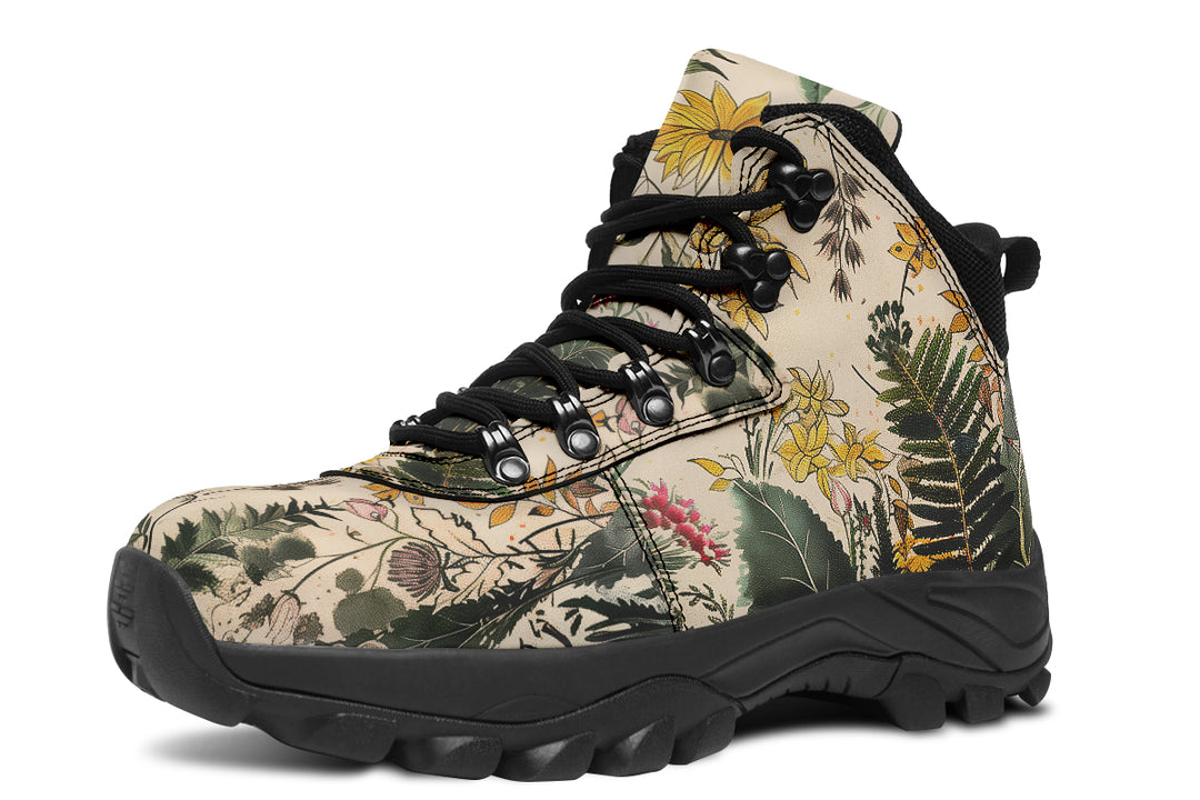 Fernwood Outdoor Boots - Water Resistant Vegan Leather Trekking Shoes with Durable Soles