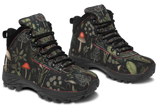 Foraging Outdoor Boots - Water Resistant Vegan Leather Trekking Shoes with Durable Soles